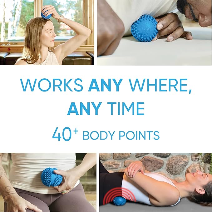 Dr. Cohen’s Heatable Deep Tissue Massage Ball - acuBall Trigger Point Massage Therapy for Myofascial Release and Exercise - Effective Back Massager Ball for Targeted Pain Relief