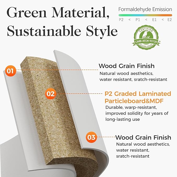 RoyalCraft TV Stand for 65+ Inch TV: Farmhouse Entertainment Center with Storage, Wood TV Console Cabinets with Sliding Barn Door, Tall Media with Adjustable Shelves for Living Room, Coastal Fog