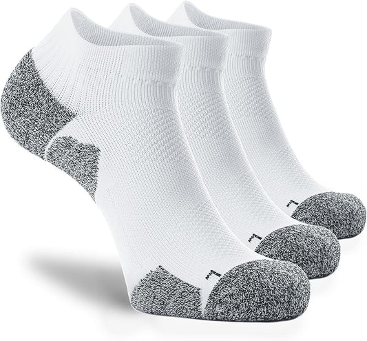 CWVLC Unisex Cushioned Compression Athletic Ankle Socks Multipack