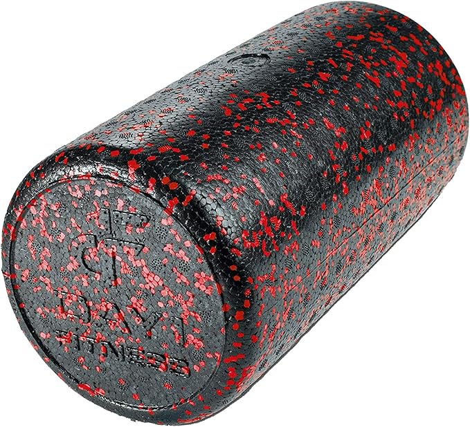 Day 1 Fitness High-Density Round Foam Rollers - 4 Size and 8 Color Options - Massage Rollers for Stretching, Deep Tissue and Myofascial Release