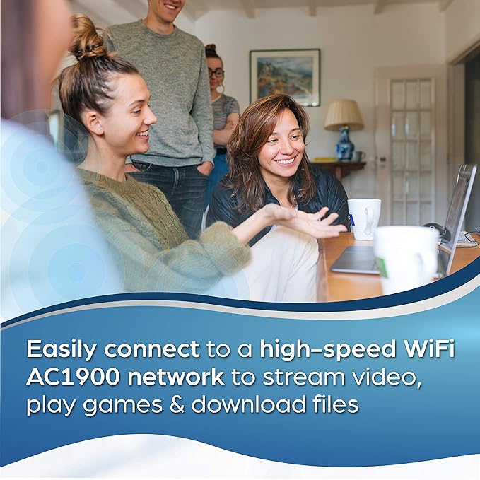 TRENDnet AC1900 High Power Dual Band Wireless USB Adapter, TEW-809UB, Stream 4K HD Video, Windows-Mac OS Compatible, NDAA & TAA Compliant, Increase Your Coverage, Detachable High Gain Antennas, Black