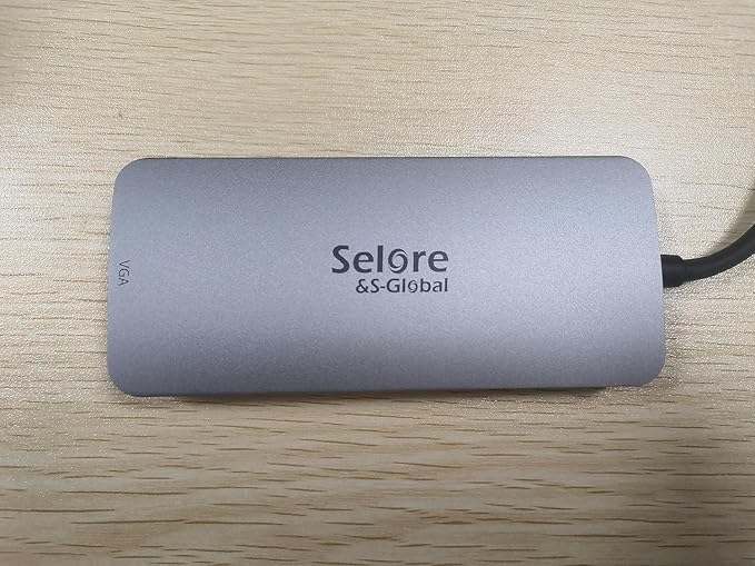 USB C Docking Station Dual HDMI Monitor Adapter, Selore USB C Hub 3 Monitors with Dual HDMI, Displayport, VGA, 100W PD Charging, 3USB 2.0 Ports Adapter for Dell XPS, HP, Lenovo, etc