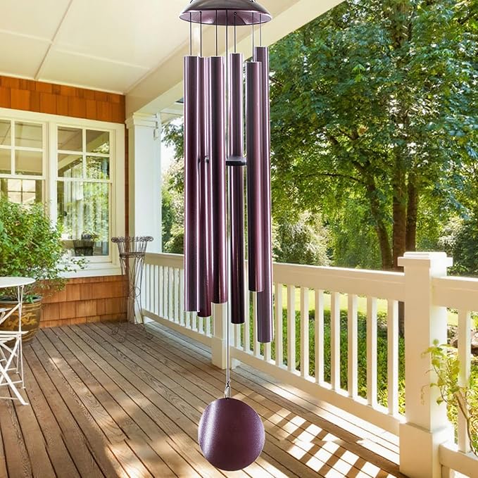 ASTARIN Extra Large Wind Chimes Outside, 2.4in Tubes Metal Handcrafted WindChimes with Deep Tone, Harmonic Deep Sound Outdoor Chimes,Outdoor Bass Bell Chime for Patio,Garden Yard Decoration,78" Bronze