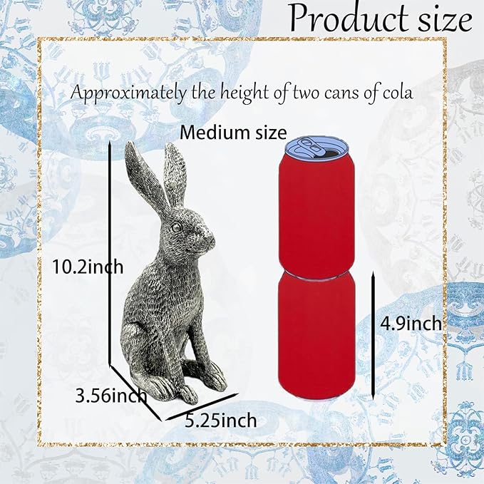 Charming Resin Rabbit Statue - 10.2-inch Decorative Figurine for Home & Garden, Modern Art Sculpture with Intricate Details, Perfect for Shelves, Tables, or Gardens