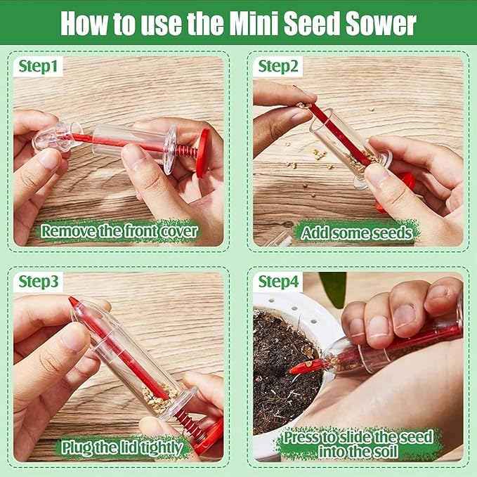 Seed Spreading Tool, Handheld Seed Planter Tool Seed Dibber,2025 Upgraded Seed Dispenser Set,Multifunctional Seed Spacer,Mini Seed Dispenser for Small Seeds,Gardening Tools