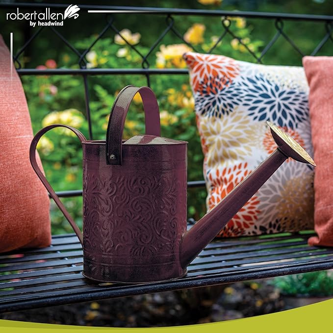 Robert Allen MPT01185 Metal Watering can, 1 Gallon, Stormy Purple