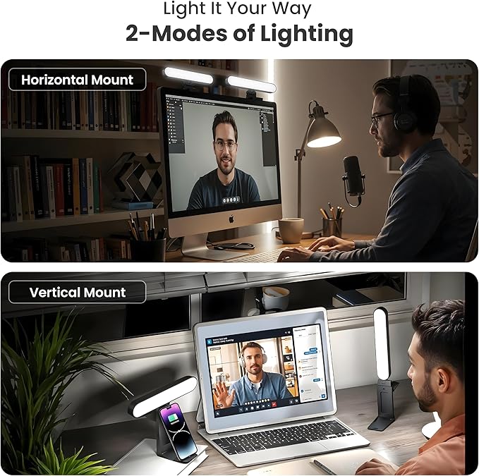 Monitor Light Bar for Computer & Laptop – Remote&Touch Control, Streaming Video Light, Adjustable Key Light for Desk & Zoom Meetings, Screen Lamp with Remote Control, USB Powered Computer Light