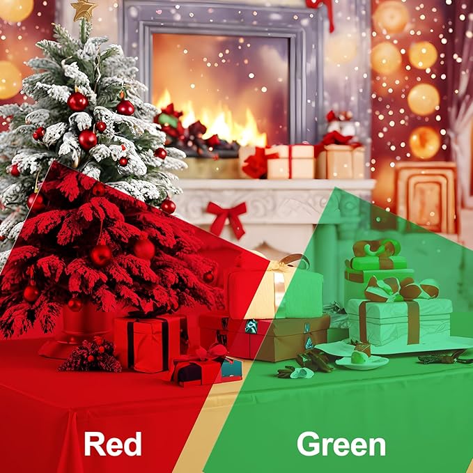 (10 Pcs) Christmas Gel Light Filter, Red and Green Transparent Color Lighting Gel Filter Correction Plastic Sheets 8.5 x 11 Inch for Film, Video, Photo, Stage (Christmas)