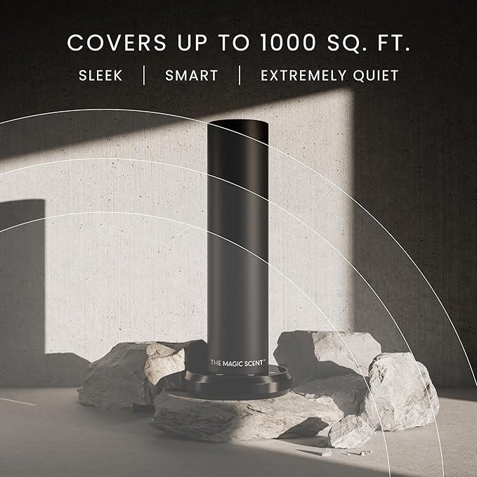 Bluetooth Tower Diffuser Home & Office - Smart Ultra-Quiet for Home & Hotel - Waterless Cold-Air Programmable Professional Diffuser Machine - Essential Aroma Oil Included