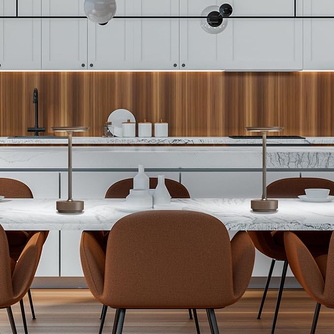 2 Pack Cordless Table Lamps Rechargeable, Portable 5000mAh LED Table Light, 3 Color Stepless Dimming Battery Powered Table Lamp for Bedroom/Home/Restaurant/Outdoor.(Cafe)