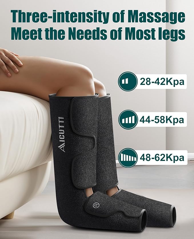 Professional Air Compression Leg and Foot Massager with Heat - Christmas & Birthday Gifts for Men & Women, Improved Circulation & Pain Relief, Ideal for Parents on Mother's Day & Father's Day