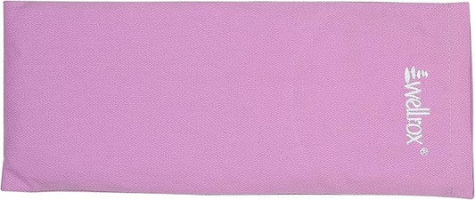Wellrox Weighted Eye Pillow - Flaxseeds & Lavender Eye Pillow Weighted for Restorative Yoga, Meditation & Stress Relief (Lavender, Scented)