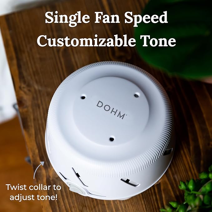 Yogasleep Dohm UNO White Noise Sound Machine (White) with Real Fan Inside for Non-Looping White Noise, for Travel, Office Privacy, Meditation, Sleep Aid for Adults & Baby, Registry Gift