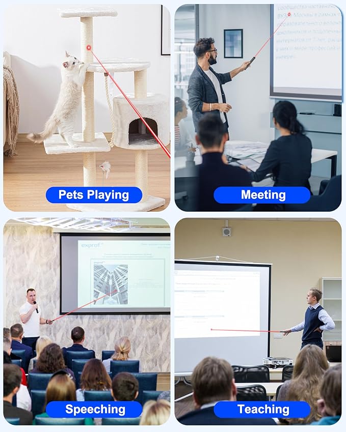 USB Type C Presentation Clicker with Red Light,Volume Control Wireless Presenter Remote Pointer for Powerpoint Presentations with Hyperlinks Open,Slide Clicker for Classroom MAC Computer Laptop