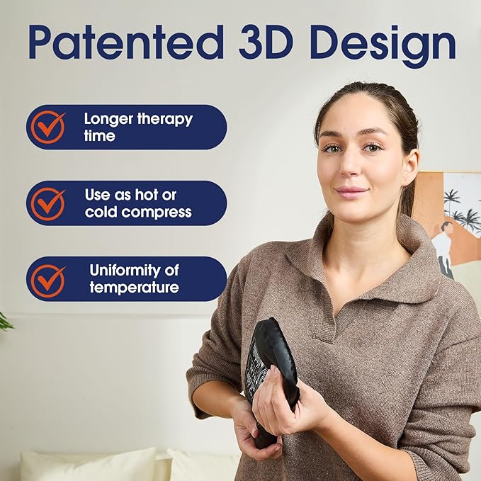 Reusable Hot and Cold Ice Packs for Injuries 3h+ Long Lasting Reusable Gel Wraps for Shoulder Back Knee Joint Pain Muscle Soreness and After Surgery 2pcs with Strap