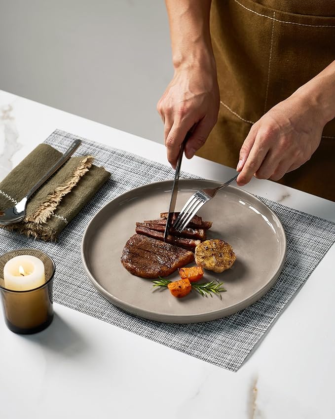 Famiware Mars Plates and Bowls Set, 12 Pieces Dinnerware Sets, Dishes Set for 4, Multi-color