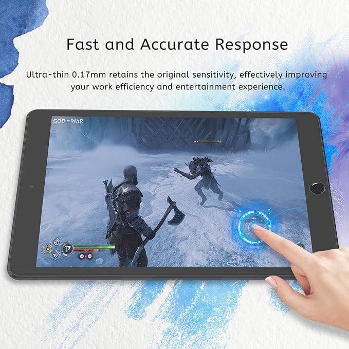 MOBDIK 2 Pack Paperfeel Screen Protector Compatible with iPad 9/8/7 (10.2 Inch, 2021/2020/2019, 9th/8th/7th Generation), Crafted for Natural Writing, Anti Glare with Easy Installation Kit