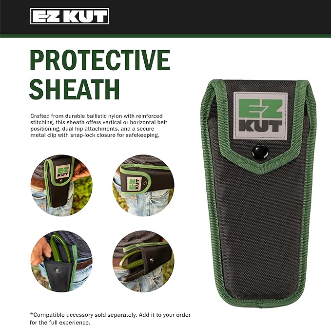 EZ Kut Heavy Duty Pruning Shears Green - with Ratcheting Action Great Garden Hand Tool Clippers Gardening pruners arthritis tools Ratcheting Anvil Hand Pruner Pruning Shears Heavy Duty Since 1988