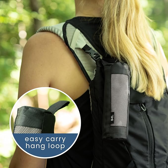 S&T INC. Gym Travel Towel, 1 Pack, Cooling Towels for Camping, Yoga, Home and Gym Bag, 1 Storage Bag Included, 12 Inch x 40 Inch, Microfiber, Grey