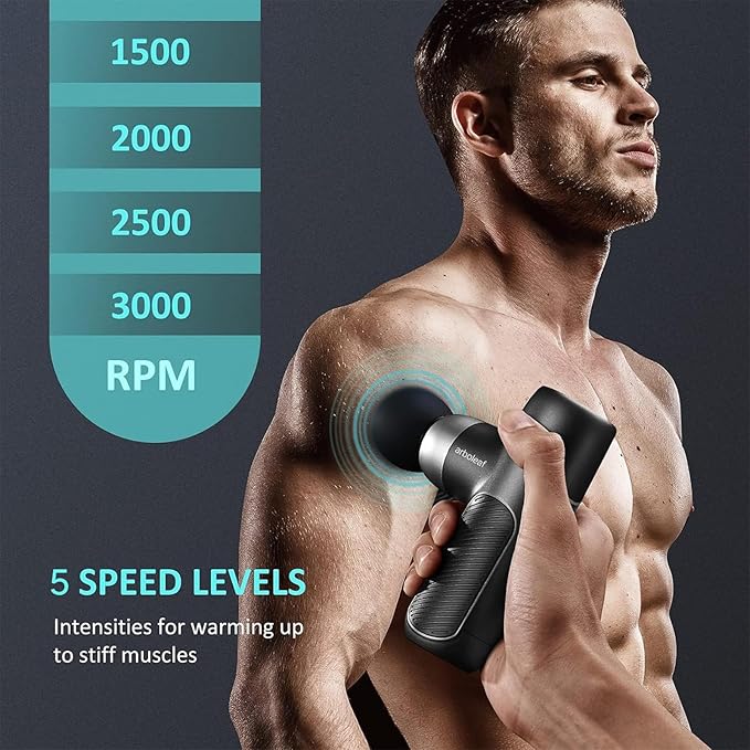 arboleaf Mini Massage Gun Deep Tissue, Muscle Massager for Back Pain Relief, Small Massage Gun Travel Massager Handheld, Quiet Percussion Massager Portable