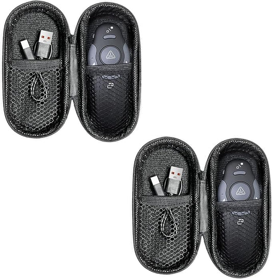 [2 Units] Presentation Clicker with 2 Cases Storage: PowerPoint Wireless Presenter Remote: USB Type C Rechargeable Red Laser Pointer Clickers Computer Project Mac PPT Slideshow Google Slide Advancer