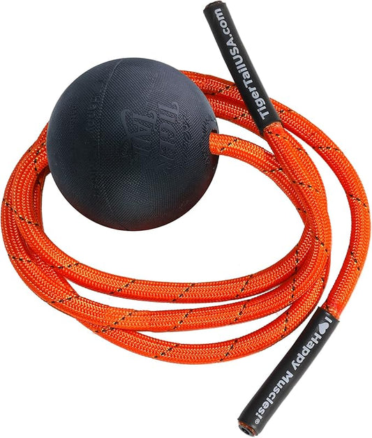 Tiger Tail Tiger Ball 2.6 Foam Roller Ball + 47” Corded Rope – Deep Tissue Massage Ball: Feet, Legs, Neck, Back – Trigger Point Massage Therapy – Relieve Muscle Soreness – Muscle Recovery
