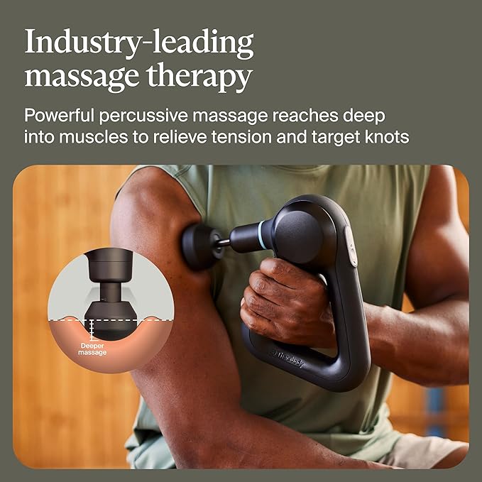TheraGun Therabody Prime (5th Generation) - Deep Tissue Percussion Therapy Massage Gun - Bluetooth Enabled, Personal Massager for Pain Relief in Neck, Back, Leg, Shoulder and Body (Black)