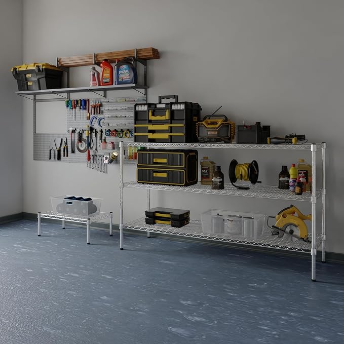 18" Deep x 60" Wide x 34" Height Wire Shelving Kit | 3-Tier | NSF Commercial Storage Rack Unit