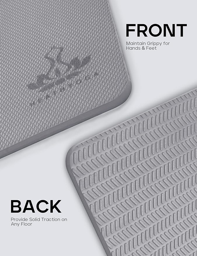 Yoga Knee Pads Cushion Non-Slip Knee Mat by Heathyoga, Knee Pad for Gardening Yard Work, Yoga Knee Pad Cushion for Yoga and Floor Exercises Yoga Mat Accessory 26"x10"x0.5"