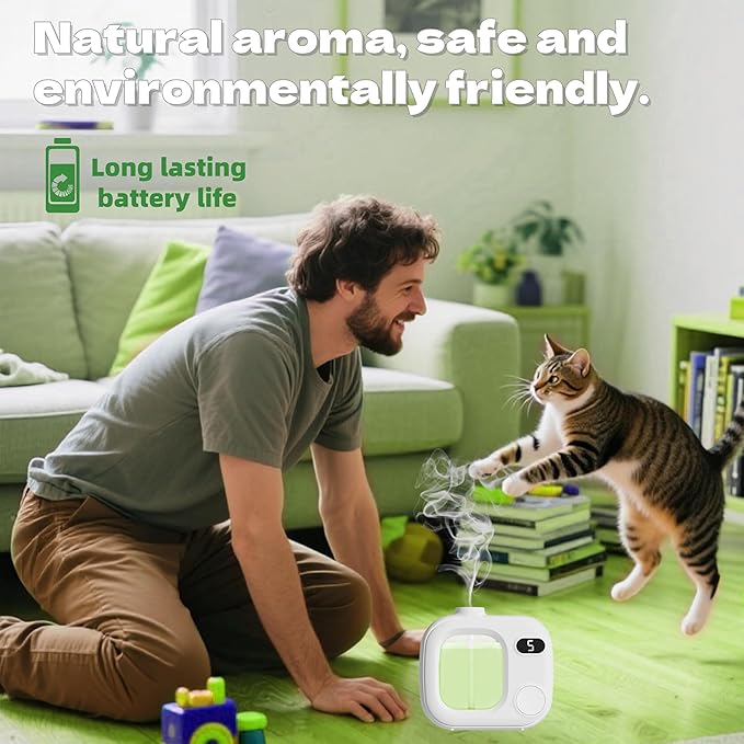 Wireless Ultrasonic Aromatherapy Diffuser - Smart Essential Oil Diffuser for Large Rooms Bathrooms Hotels and Offices Cordless 360° Aroma Diffuser with 5 Mist Levels Perfect for Home and Car