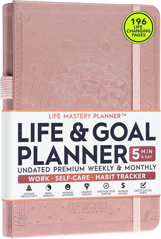 Life and Goal Planner - Undated Daily, Weekly & Monthly Planner for Passion, Organizer, Increase Productivity, Purpose, Success & Happiness, Journal, Agenda, To Do List, Business Planner, Notes,