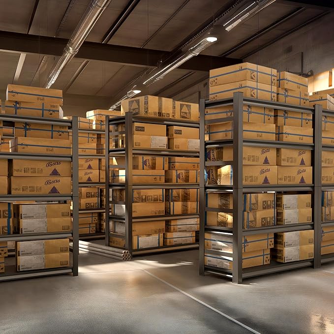 63" Heavy Duty Garage Shelving, 5-Tier Adjustable Storage Shelf, 2000lbs Capacity for Kitchen Garage Warehouse Organization