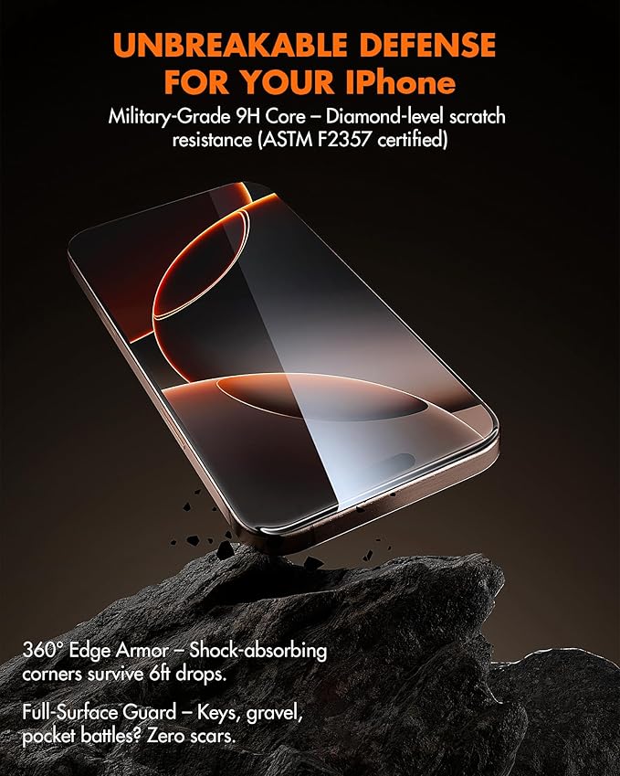 Beizun Screen Protector For iPhone 13/13 Pro/14, 9H+ Tempered Glass, Bubble-Free Install, Dust-Free Tray, 3D Full Coverage, Anti-Scratch/Drop, Anti-Fingerprint, Case Friendly, 3-Pack