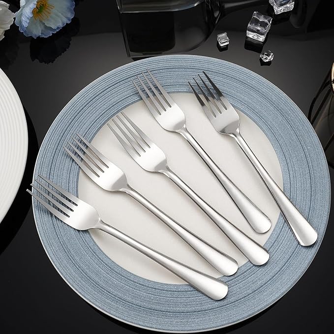 60 PCS Dinner Fork Set - Stainless Steel Silverware Fork 7.1 Inch with Dishwasher Safe Flatware Forks for 60,Table Forks for Home,Kitchen or Restaurant