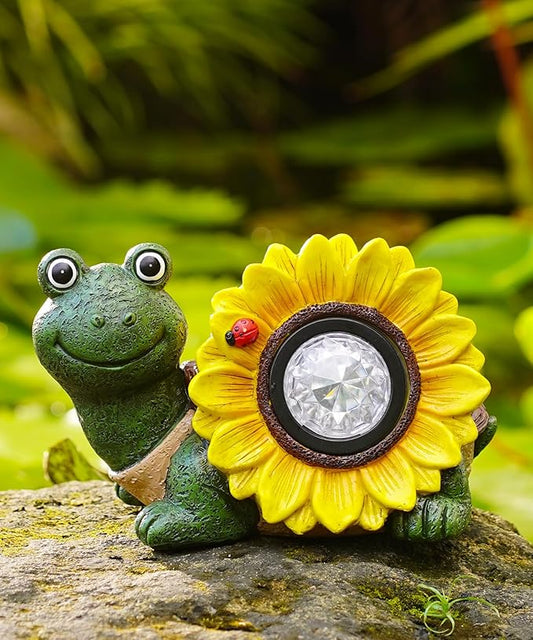 Solar Turtle Sunflower Light Garden Decor, Outdoor Statue Ornaments for Home Yard Lawn,Unique Gifts for Women Grandma Mom