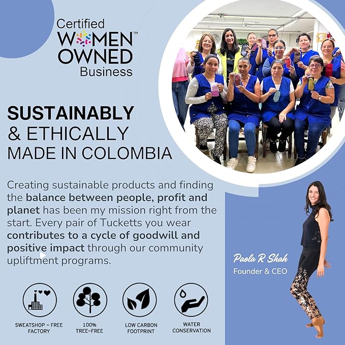 Tucketts Toeless Pilates Socks with Grips for Women, Non-Slip Yoga & Barre Socks for Stability & Barefoot Workouts, Size 6-13