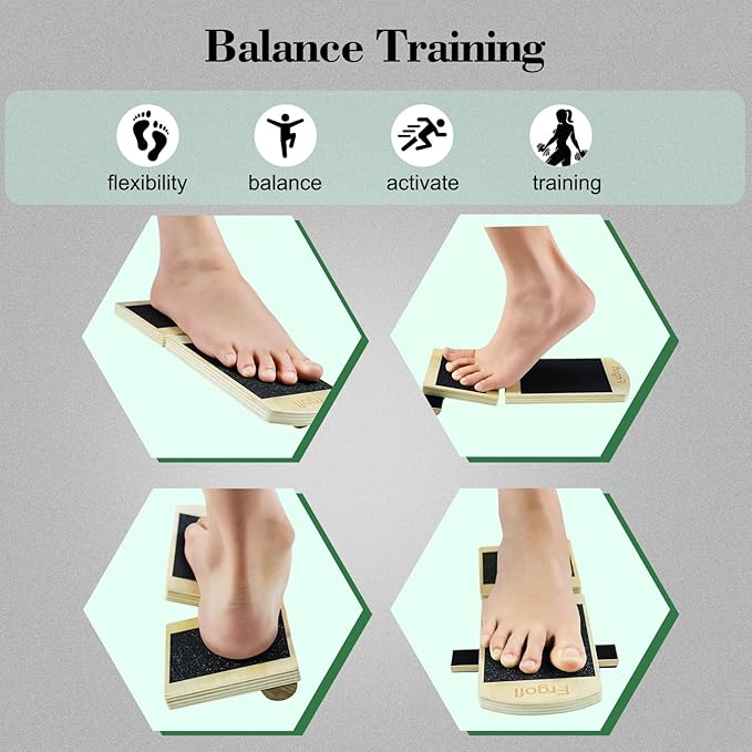 Ankle Balance Board for Ankle Strengthener & Physical Therapy - Adjustable Single Leg Board for Recovery from Sprains, Plantar Fasciitis | Stability Trainer with Video Guide and Carry Bag