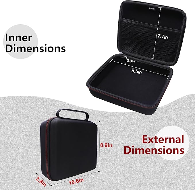 LTGEM Massage Case Compatible with TheraGun Prime G5 / G4 Tissue Therapy Massage Gun/Neck/Back/Leg/Shoulder Electric Percussion Massage Gun - Travel Protective Carrying Storage Bag, Black(Case Only)