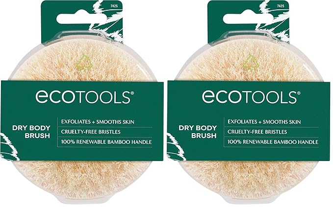 EcoTools Dry Body Brush, for Post Shower & Bath Skincare Routine, Removes Dirt & Promotes Blood Circulation, Helps Reduce Appearance of Cellulite, Eco-Friendly, Vegan & Cruelty-Free, 1 Count