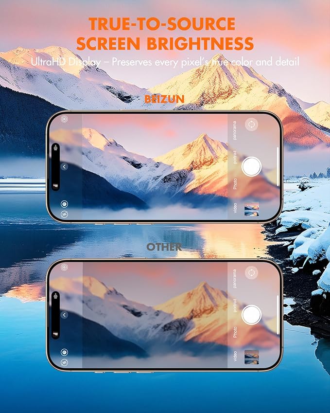 Beizun Screen Protector For iPhone 13/13 Pro/14, 9H+ Tempered Glass, Bubble-Free Install, Dust-Free Tray, 3D Full Coverage, Anti-Scratch/Drop, Anti-Fingerprint, Case Friendly, 3-Pack