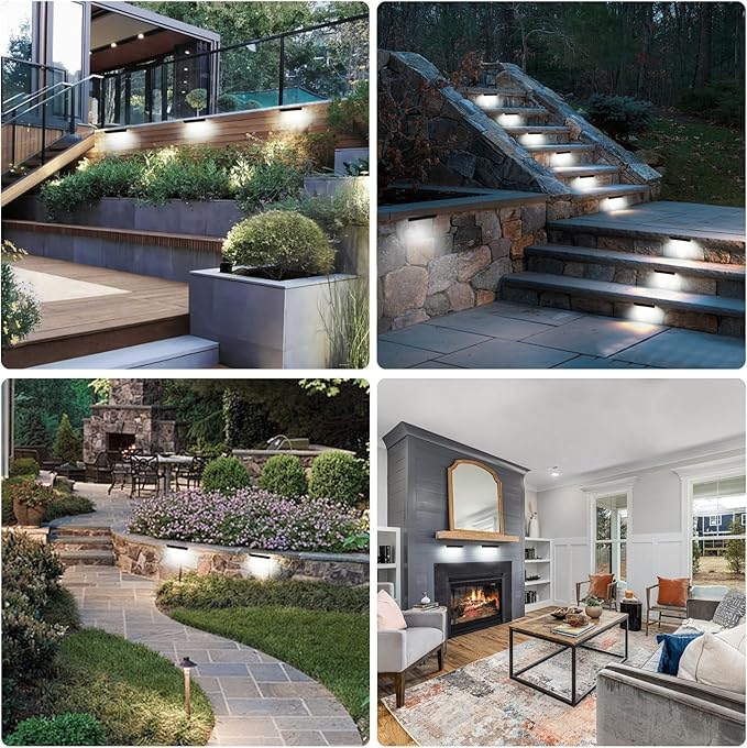 4 Packs 4inch LED 1.8W Hardscape Lighting,12V AC/DC Low Voltage Retaining Wall Light Paver Lighting,5000K Daylight White Outdoor Step Light,50,000 Hours Lifespan