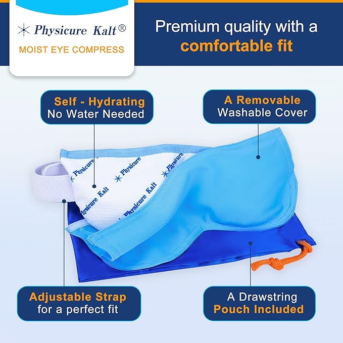 Heated Eye Mask | Moist Heat Eye Compress Relief for Dry Eyes, Imitated, Pink Eyes | Microwave Activated Dry Eye Therapy Mask