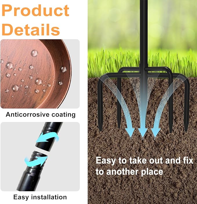 Metal Bird Bath for Outdoor, Vintage Free Standing Birdbathswith Metal Stake Stand,Detachable Bird Baths Feeder Bowl for Garden Patio Yard Lawn Decor,Upgraded 5-Pronged Base (Antique Bronze)