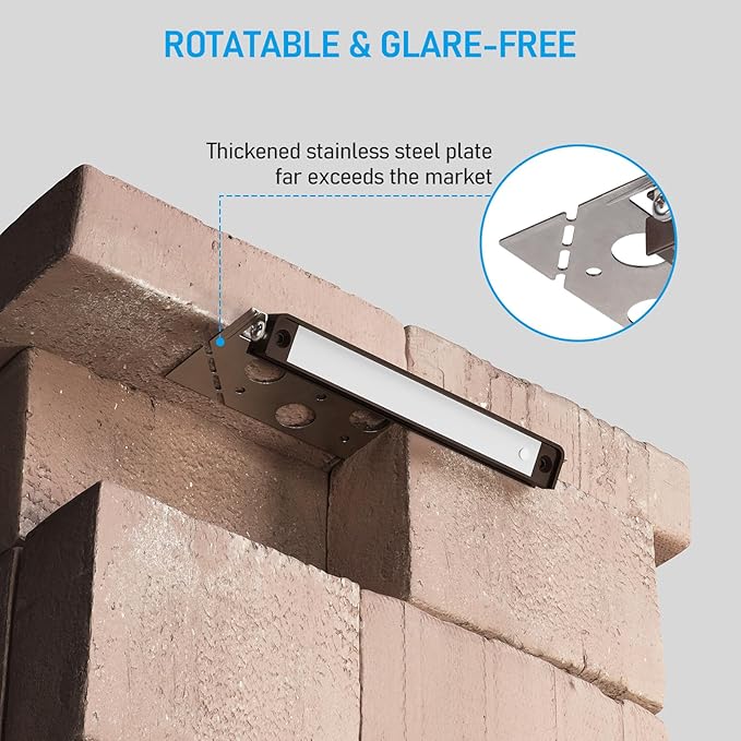 LEONLITE 8-Pack 7 Inch LED Hardscape Lighting, Update Retaining Wall Lights, LED Landscape Lighting, 12-24V AC/DC Paver Light Low Voltage, 3W/4W/5W Dimmable Outdoor Step Lights, 5000K Daylight, ETL