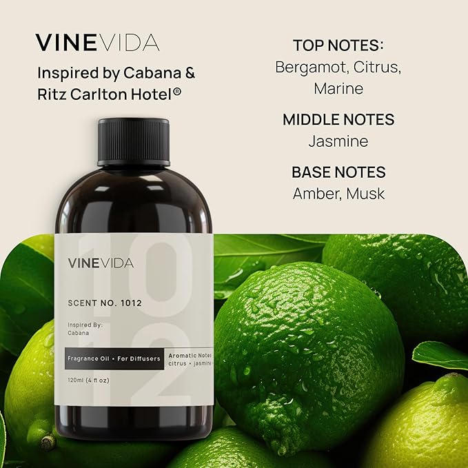 VINEVIDA (32oz) Hotel Fragrance Collection Diffuser Oil - Hotel Scents Diffusers for Home - Cold Air Diffuser Oil - Hotel Scent Essential Oil - Scent No.1012 Inspired by Ritz Carlton Hotel