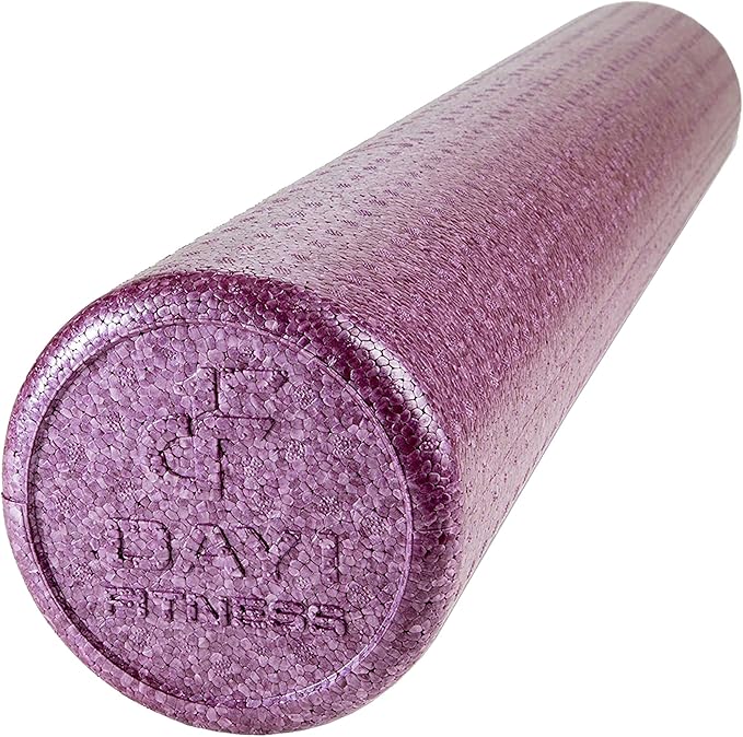 Day 1 Fitness High-Density Round Foam Rollers - 4 Size and 8 Color Options - Massage Rollers for Stretching, Deep Tissue and Myofascial Release