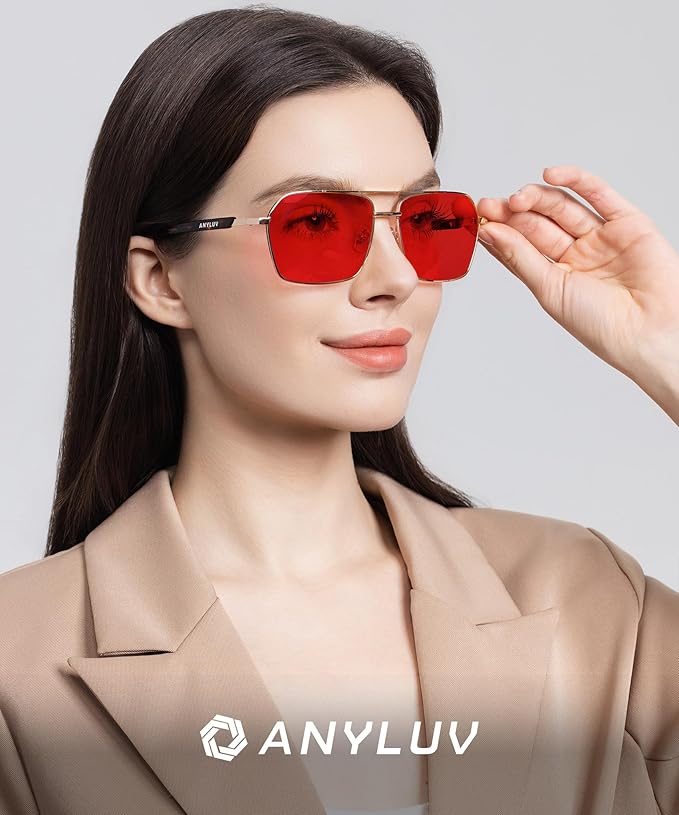 ANYLUV Blue Green Light Blocking Glasses for Men & Women - Sleep Enhancement & Eye Protection