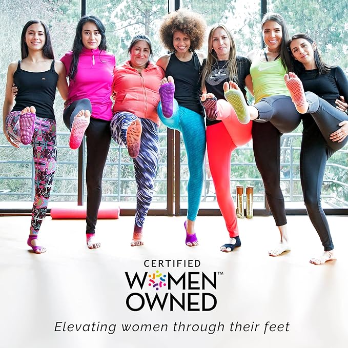 Tucketts Anklet Toeless Pilates Socks with Grips for Women, Non-Slip Ankle Toeless Yoga Socks with Grips for Barre, Size 5-13