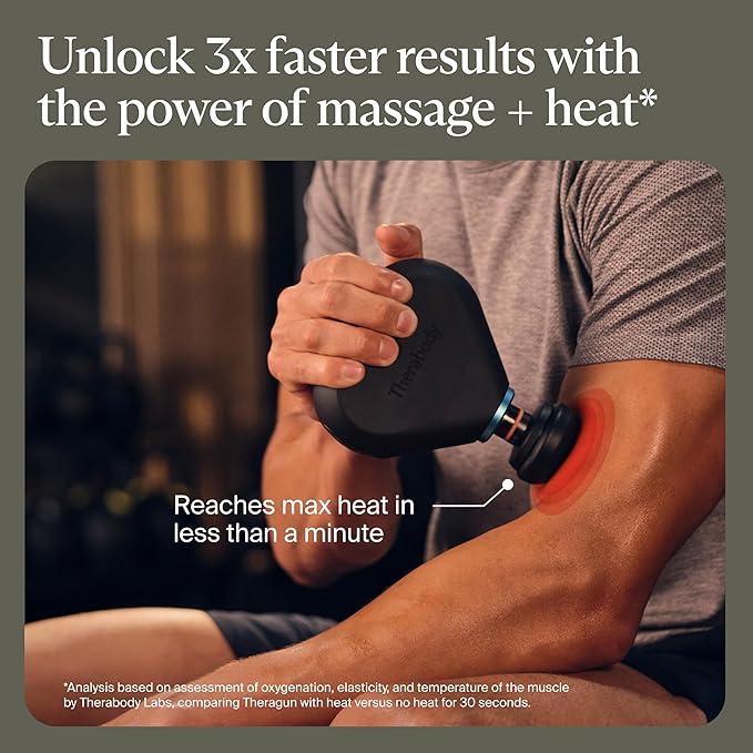TheraGun Mini Plus Massage Gun by Therabody - Portable Massage Enhanced with Heat – Travel Essential for Faster Recovery On The Go