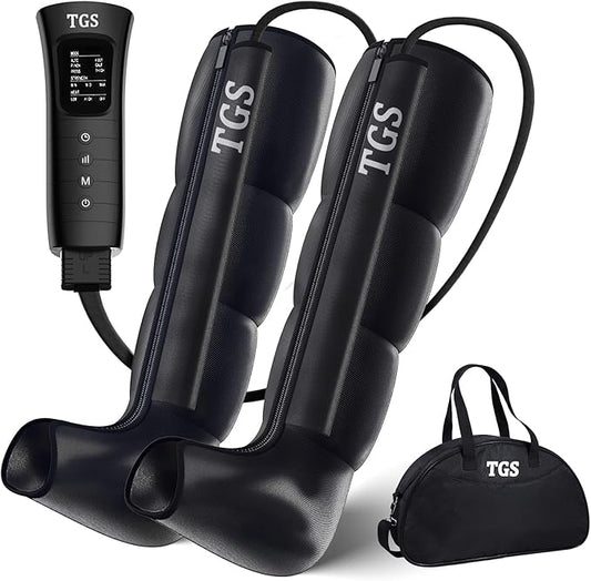 Leg Massager for Circulation and Pain Relief Thigh Compression Boots Professional Calf Recovery Compression System Full Leg Circulation Machine - Reduces Muscle Fatigue for Athletes/Seniors